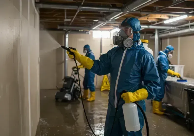 Basement Sanitization and Antimicrobial Treatment process in Hilliard, FL